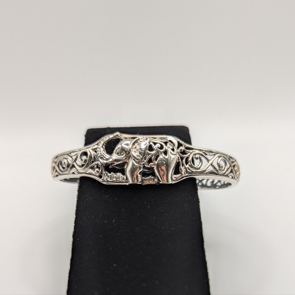 Sterling Silver Elephant Cuff - image 1